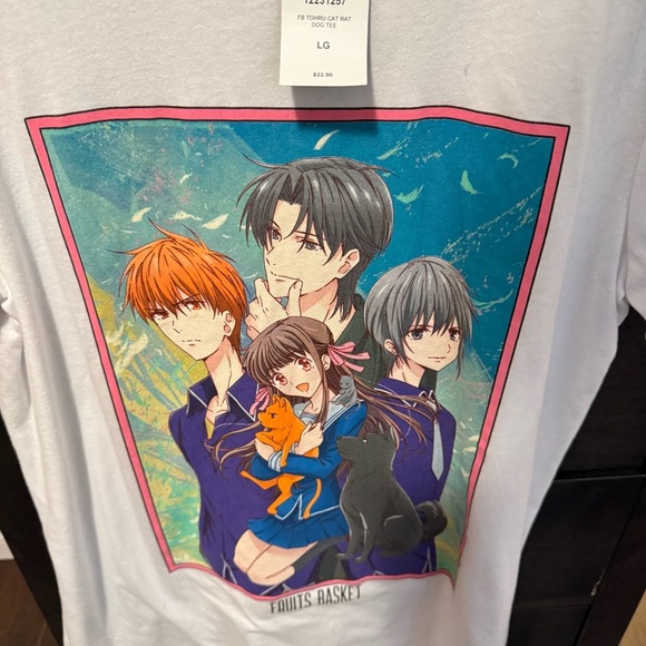 Fruits Basket Anime White Graphic T-Shirt - Picture 3 of 3